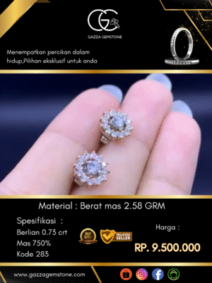 Anting Kilau Berlian Material : Berat mas 2.58 GRM