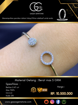Gelang Kilau Berlian Material Gelang : Berat mas 5 GRM