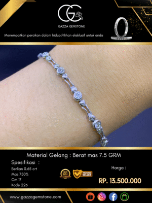 Gelang Kilau Berlian Material Gelang : Berat mas 7.5 GRM