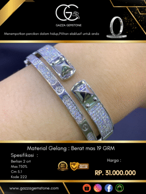 Gelang Kilau Berlian Material Gelang : Berat mas 19 GRM