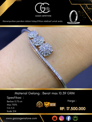 Gelang Kilau Berlian Material Gelang : Berat mas 10.39 GRM
