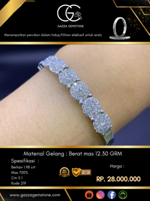 Gelang Kilau Berlian Material Gelang : Berat mas 12.30 GRM