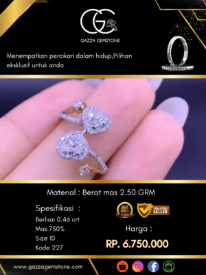 Cincin Kilau Berlian Material : Berat mas 2.50 GRM