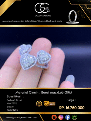 Cincin Kilau Berlian Material Cincin : Berat mas: 6.66 GRM