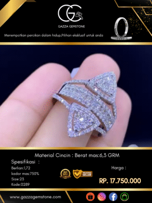 Cincin Kilau Berlian Material Cincin : Berat mas:6,3 GRM